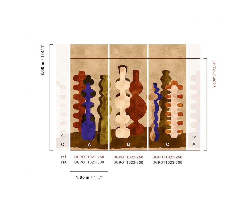 Potteries Indigo DGPOT1022-300 Potteries Indigo DGPOT1022-300