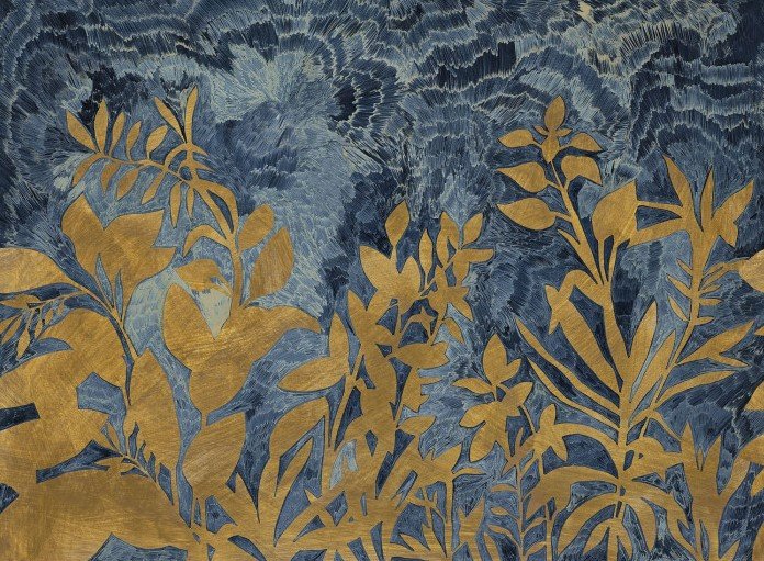 Fleur de Lune Marine/dor&eacute;