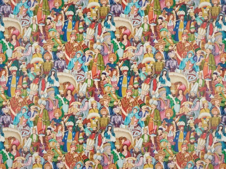 La Foule Persane Multicolore