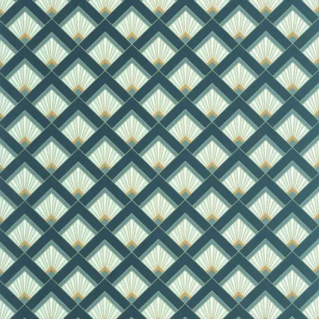 Effervescence Bleu canard dore