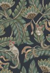 Bush Baby Groenblauw & Oker op Inkt