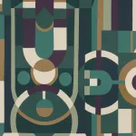 Vitrail &eacute;meraude/violet