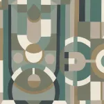 Vitrail C&eacute;ladon/kaki